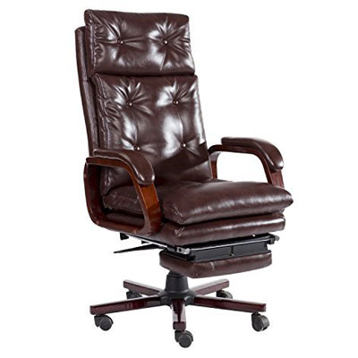 HomCom-High-Back-PU-Leather-Executive-Reclining-Office-Chair-with-Footrest