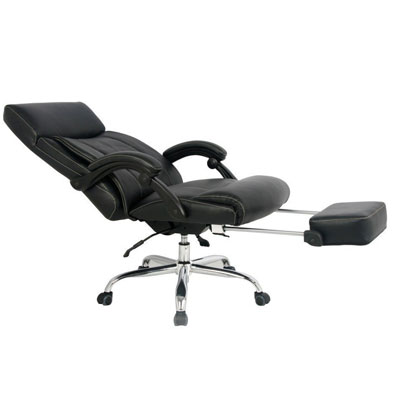 VIVA OFFICE Reclining Office Chair, High Back Bonded Leather Chair with Footrest- Viva08501