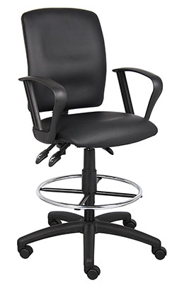 2-Boss-Office-Products-B1647-Multi-Function-LeatherPlus-Drafting-Stool