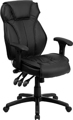 4-Flash-Furniture-High-Back-Black-Leather-Multifunction-Executive-Swivel-Chair