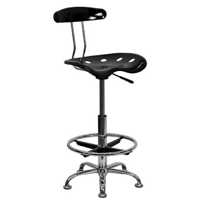 4-Flash-Furniture-Vibrant-Black-and-Chrome-Drafting-Stool-with-Tractor-Seat