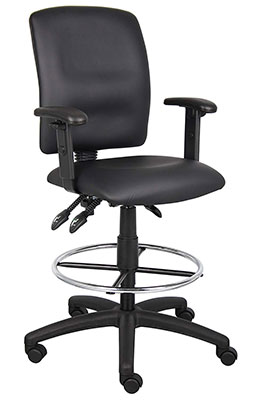 2-Boss-Office-Products-B1646-Multi-Function-LeatherPlus-Drafting-Stool