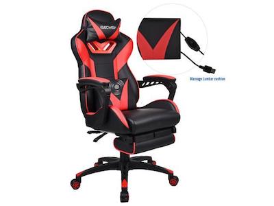 gaming chair with footrest